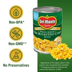 Del Monte Fire Roasted Whole Kernel Corn Blend - 14.75 Oz Canned Vegetable