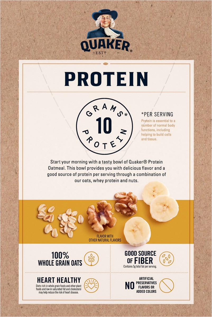 slide 5 of 9, Quaker Select Starts Protein Oatmeal Instant Banana Nut - 6-2.15 Oz, 6 ct