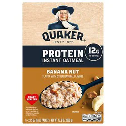 Quaker Select Starts Protein Oatmeal Instant Banana Nut - 6-2.15 Oz