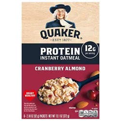 Quaker Select Starts Protein Oatmeal Instant Cranberry Almond - 6-2.18 Oz