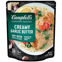 Campbell's Cooking Sauces Creamy Garlic Butter Sauce - 12 Oz