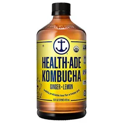 Health Ade Kombucha Ginger Lemon - 16 Fl. Oz.