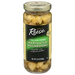 Reese Mushrooms Marinated All Natural Italian Herb - 12 Oz