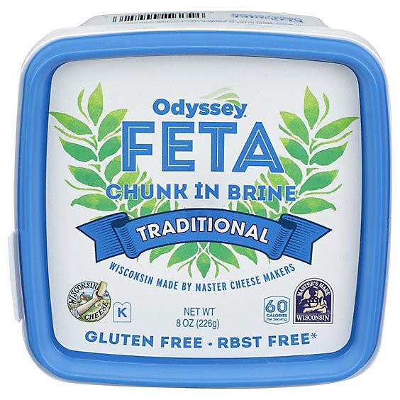slide 1 of 1, Odyssey Feta In Brine Chunk Cheese - 8 Oz, 8 oz