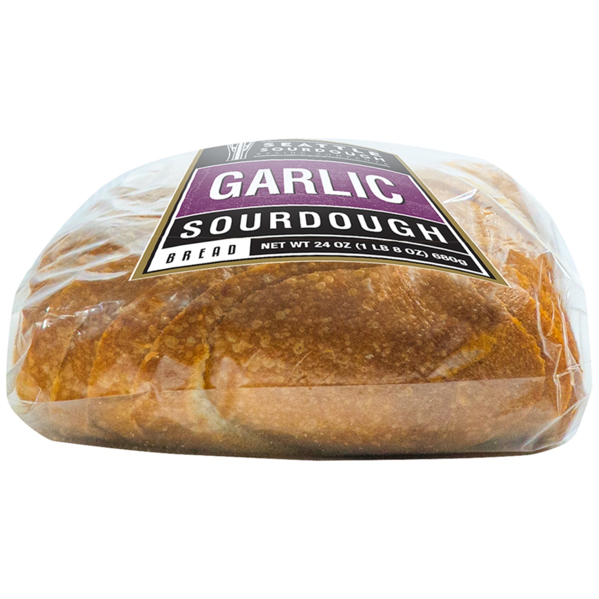slide 5 of 6, Seattle Sourdough Baking Co. Seattle Sour Garlic Sour Sliced Round Sourdough Bread 24oz, 24 oz