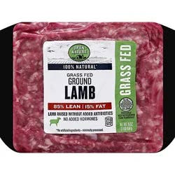 Open Nature 15% Fat 85% Lean Ground Grass Fed Lamb - 16 Oz