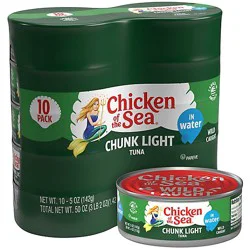 Chicken Of The Sea Chunk Light Tuna In Water Chunk Style- 10-5 Oz