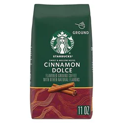 Starbucks No Artificial Flavors Cinnamon Dolce Flavored Ground Coffee Bag - 11 Oz