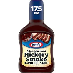 Kraft Hickory Smoke Slow-Simmered Barbecue Sauce Bottle - 17.5 Oz