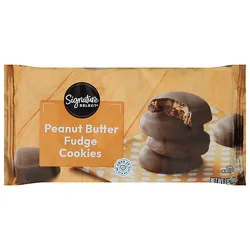 Signature Select Cookies Fudge Peanut Butter - 7 Oz