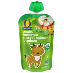 O Organics Organic Baby Food Stage 2 Apple Butternut Squash & Spinach With Quinoa - 3.5 Oz