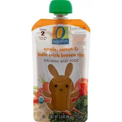 O Organics Organic Baby Food Stage 2 Apple Carrot & Kale With Brown Rice - 3.5 Oz