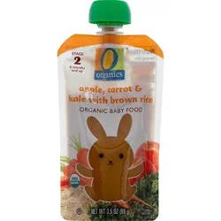 O Organics Organic Baby Food Stage 2 Apple Carrot & Kale With Brown Rice - 3.5 Oz