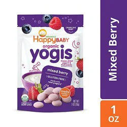 Happy Baby Organics Yogis Freeze-Dried Yogurt & Fruit Snacks Mixed Berry - 8-1 Oz