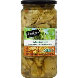 Signature Select Artichoke Hearts Marinated Quartered - 24 Oz