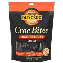 Old Croc Sharp Cheddar Snacks Bites - 6 Oz