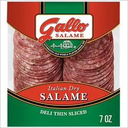 Gallo Salame Italian Dry Thin Sliced Deli Salame - 7 Oz
