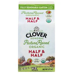 Clover Organic Farms Half & Half - 16 Fl. Oz.