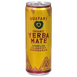 Guayaki Yerba Mate Organic Brand Sparkling Cranberry Pomegranate - 12 Fl. Oz.