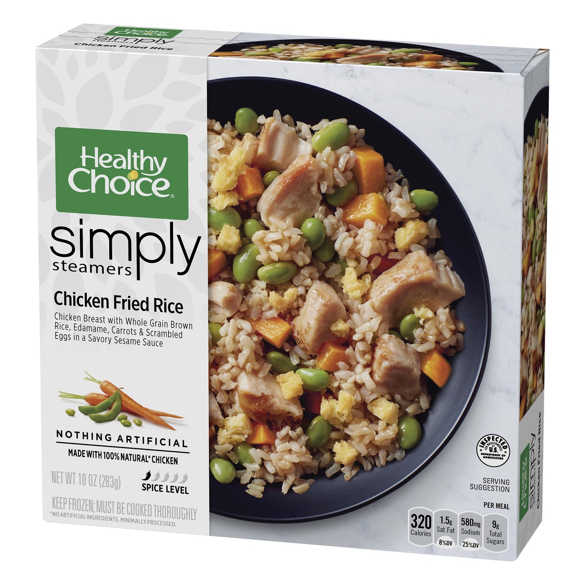slide 2 of 8, Healthy Choice Simply Steamers Chicken Fried Rice Frozen Meal, 10 oz., 