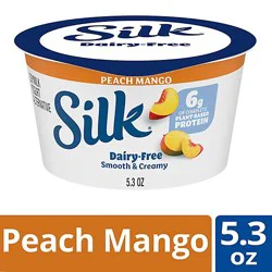 Silk Peach Mango Dairy Free Vegan Soy Milk Yogurt Alternative Cup - 5.3 Oz