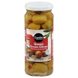 Signature Select Olives Queen Stuffed With Pimiento Jar - 7 Oz