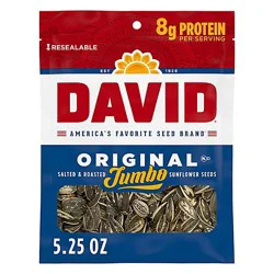 David Roasted And Salted Original Jumbo Sunflower Seeds - 5.25 Oz