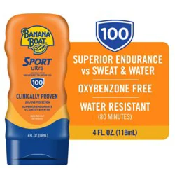 Banana Boat Sport Active Max Protect Broad Spectrum Spf 100 Sunscreen Lotion - 4 Oz