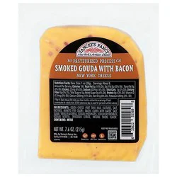 Yanceys Gouda Smoked With Bacon Wedges - 7.6 Oz