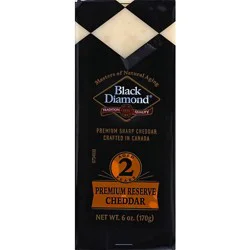 Black Diamond Cheese Bar Cheddar White 2 Year - 6 Oz