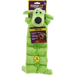 Multipet Dog Toy Loofa Squeaks Mat Card - Each