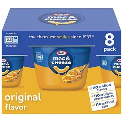 Kraft Original Macaroni & Cheese Easy Microwavable Dinner Cups - 8-2.05 Oz
