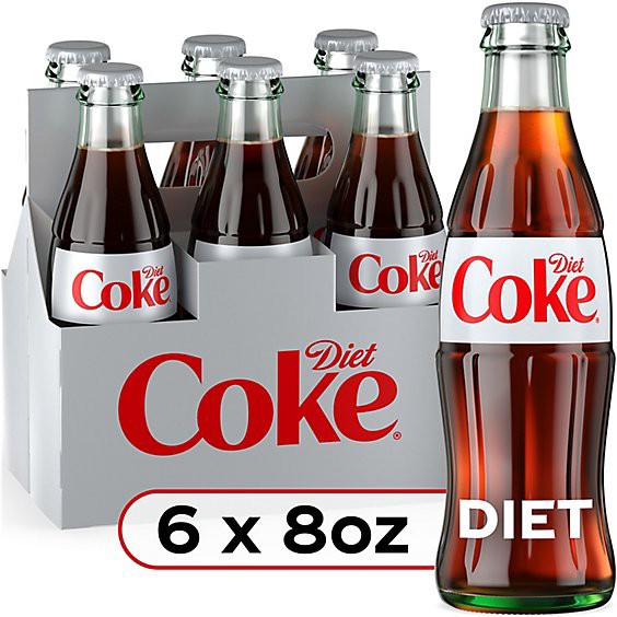 slide 1 of 3, Diet Coke Soda Pop Cola 6 Count - 8 Fl. Oz., 48 fl oz