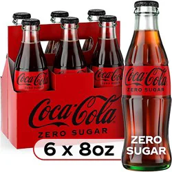 Coca-Cola Zero Sugar Soda Glass Bottle - 6-8 Fl. Oz.