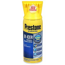 Prestone De-Icer Spray With Scraper - 11 Oz