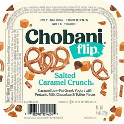 Chobani Flip Salted Caramel Chocolate And Toffee Crunch Low-Fat Greek Yogurt - 4.5 Oz