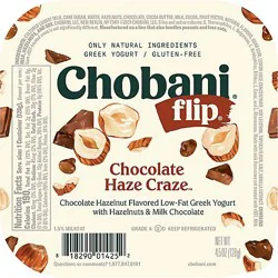 Chobani Flip Chocolate Hazelnut Haze Craze Low-Fat Greek Yogurt - 4.5 Oz