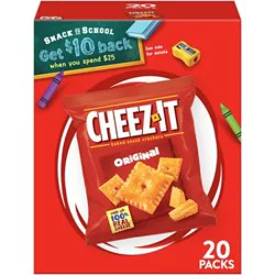 Cheez-It Cheese Crackers Original Baked Snack Crackers 20 Count - 20 Oz