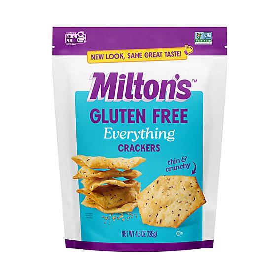 slide 1 of 1, Milton's Craft Bakers Everything Gluten Free Crackers - 4.5 Oz, 4.5 oz