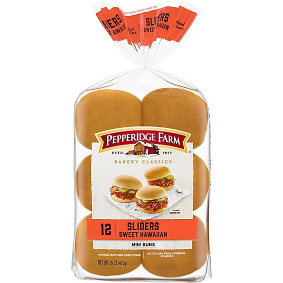 slide 1 of 1, Pepperidge Farm Bakery Classics Sweet Hawaiian Slider Buns - 15 Oz, 15 oz