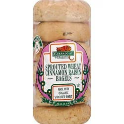 Alvarado St. Bakery Sprouted Wheat Cinnamon Raisin Bagels - 20 Oz