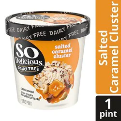 So Delicious Salted Caramel Cluster Cashew Milk Frozen Dessert Pint - 16 Oz