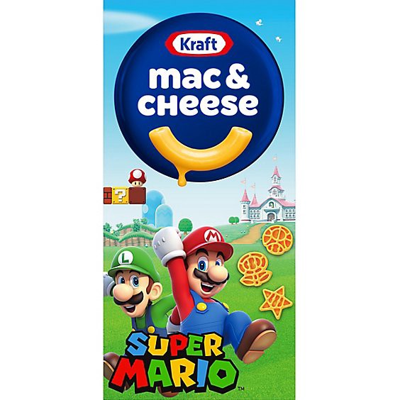 slide 1 of 8, Kraft Mac & Cheese Macaroni And Cheese Dinner With Super Mario Power-Up Pasta Shapes - 5.5 Oz, 5.5 oz