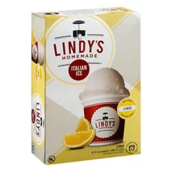 Lindy's Homemade Italian Ice Fat Free Gluten Free Lemon - 6 Fl. Oz.
