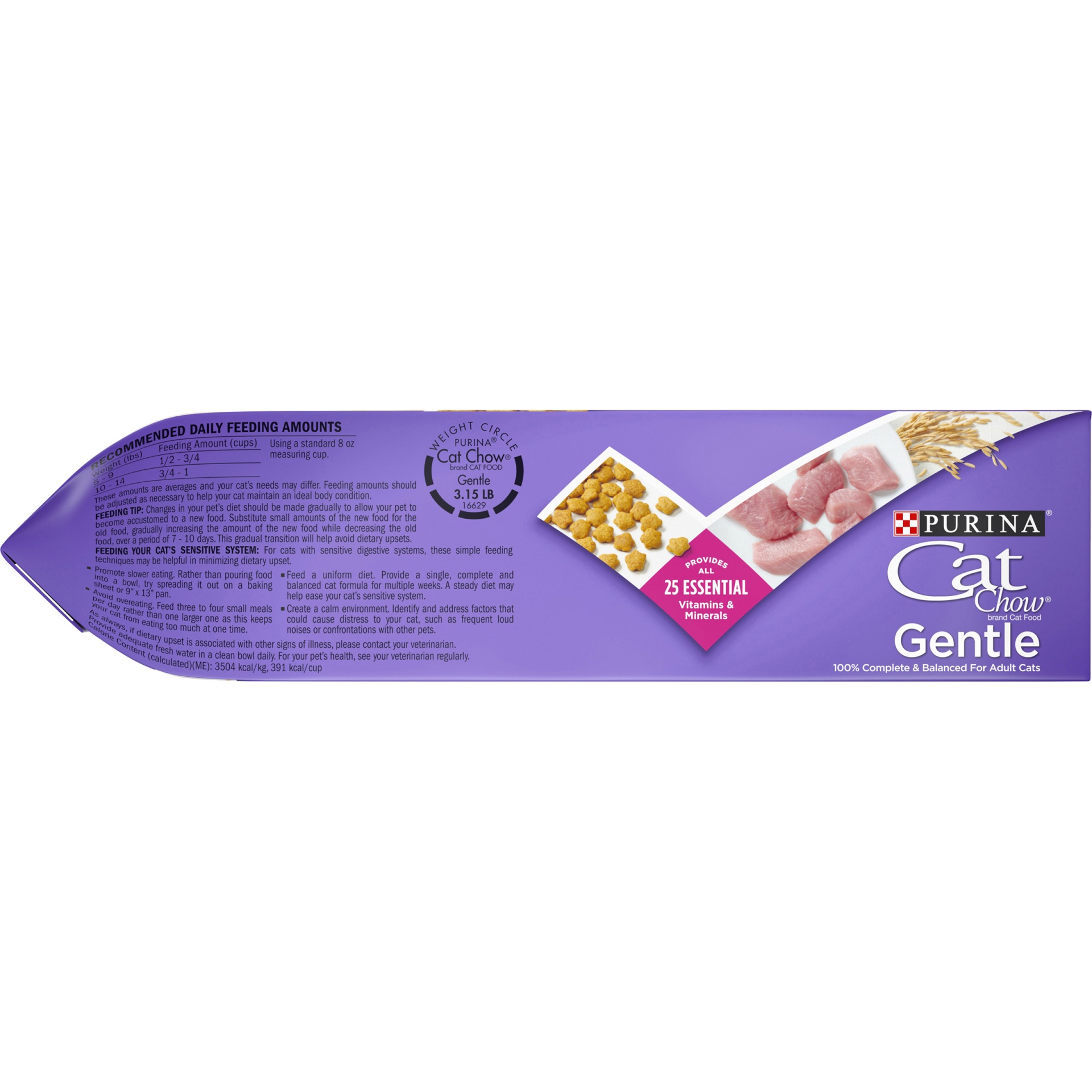 slide 5 of 9, Cat Chow Purina Cat Chow Gentle Dry Cat Food, Sensitive Stomach + Skin - 3.15 lb. Bag, 3.15 lb