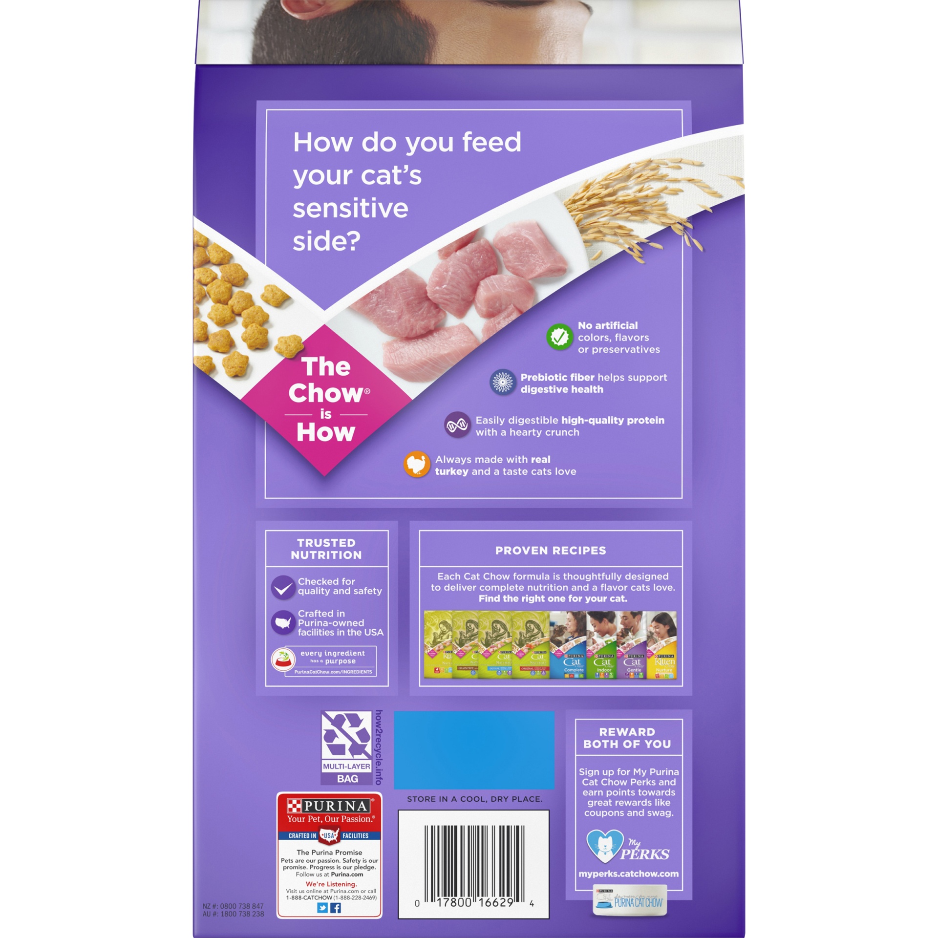 slide 7 of 9, Cat Chow Purina Cat Chow Gentle Dry Cat Food, Sensitive Stomach + Skin - 3.15 lb. Bag, 3.15 lb