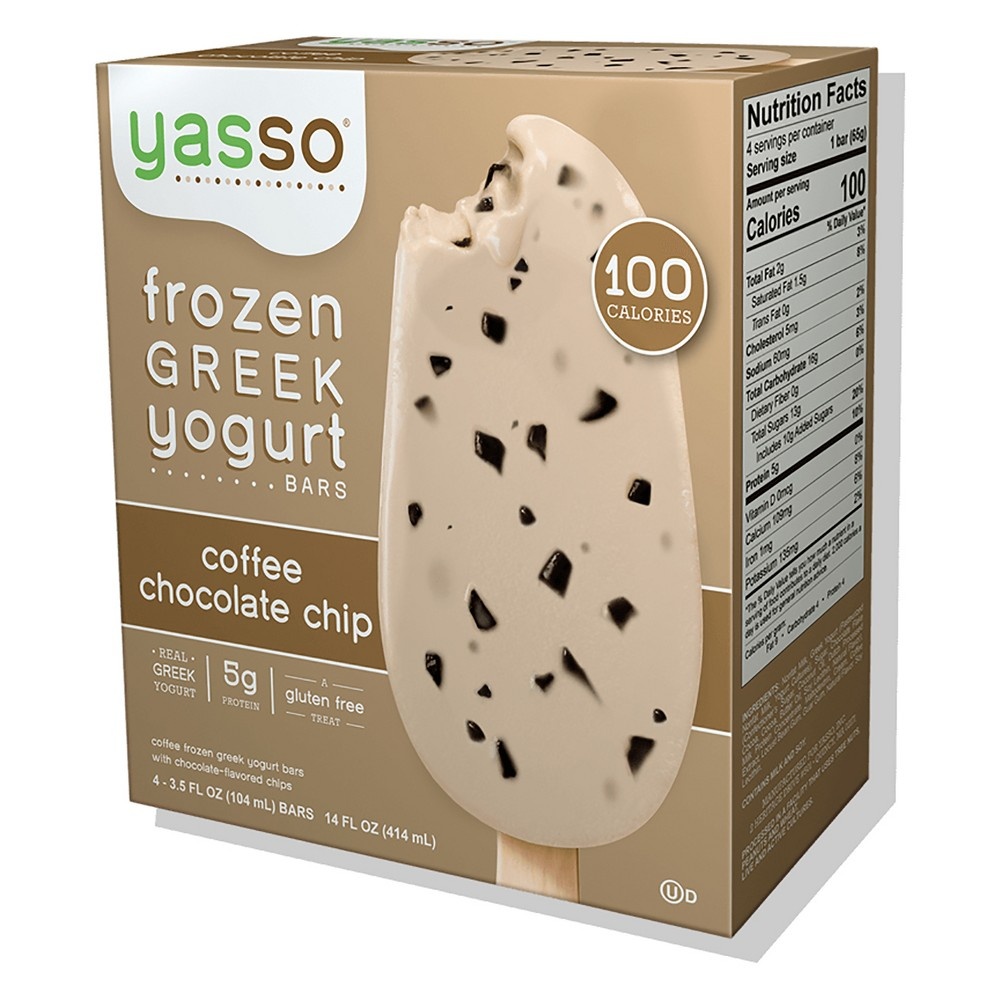slide 2 of 6, Yasso Frozen Greek Yogurt - Coffee Chocolate Chip Bars - 4ct, 