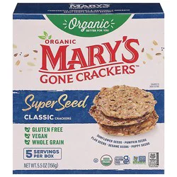 Marys Gone Crackers Super Seed Organic Classic - 5.5 Oz