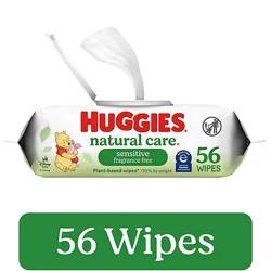 Huggies Natural Care Unscented Sensitive Baby Wipes Flip-Top Pack 56 Wipes Total - Each
