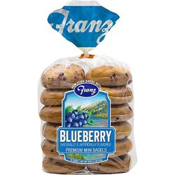 Franz Bagels Premium Mini Blueberry 12 Count - 16 Oz